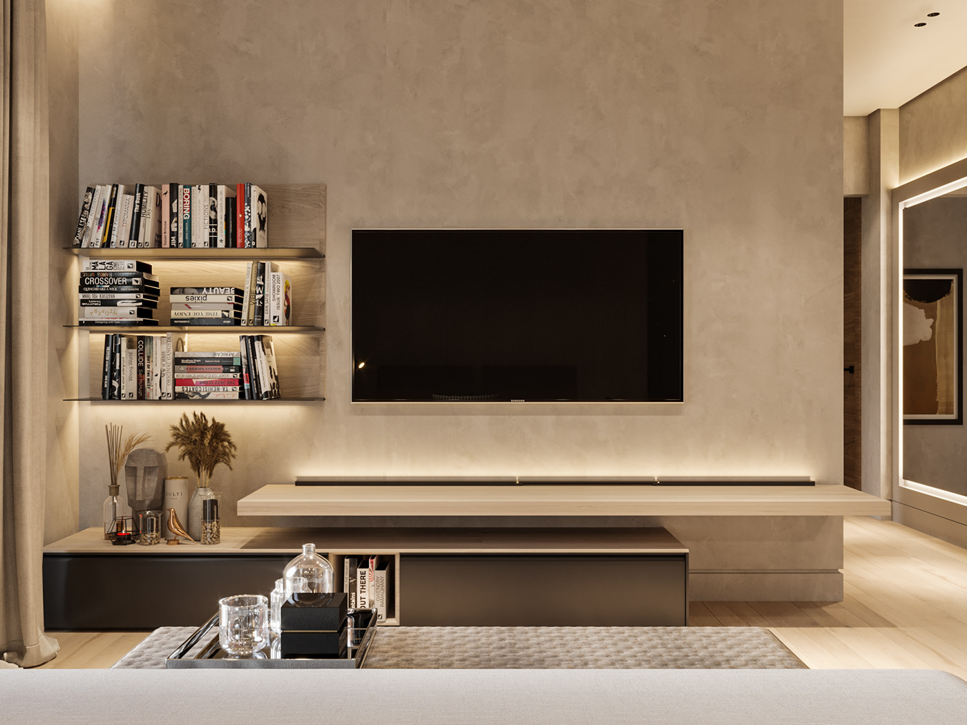 bedroom，Modern style，insite architects，comfortable，