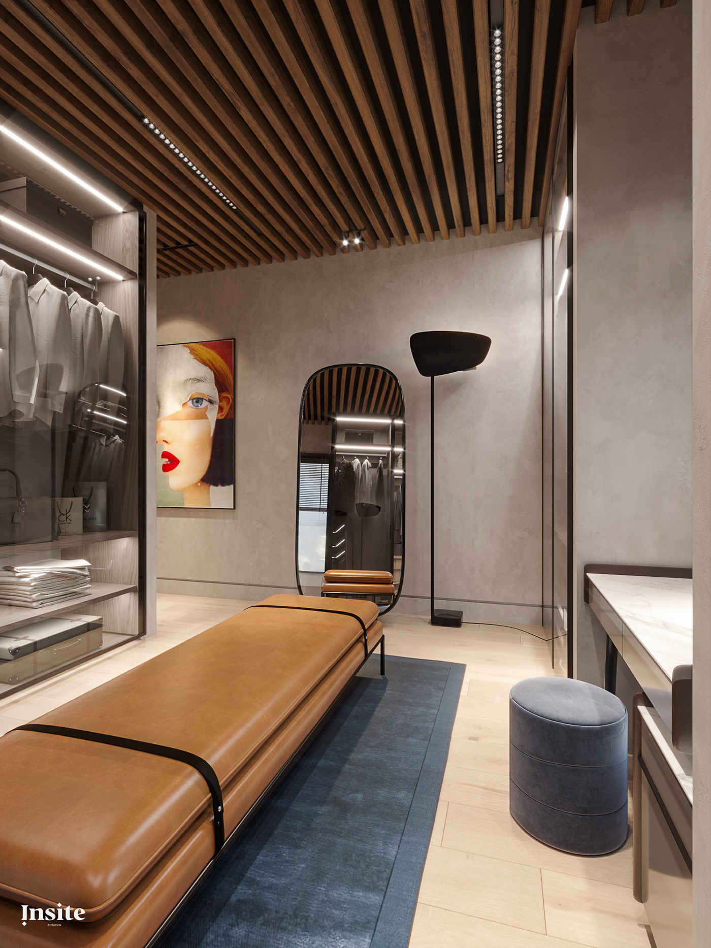 bedroom，Modern style，insite architects，comfortable，