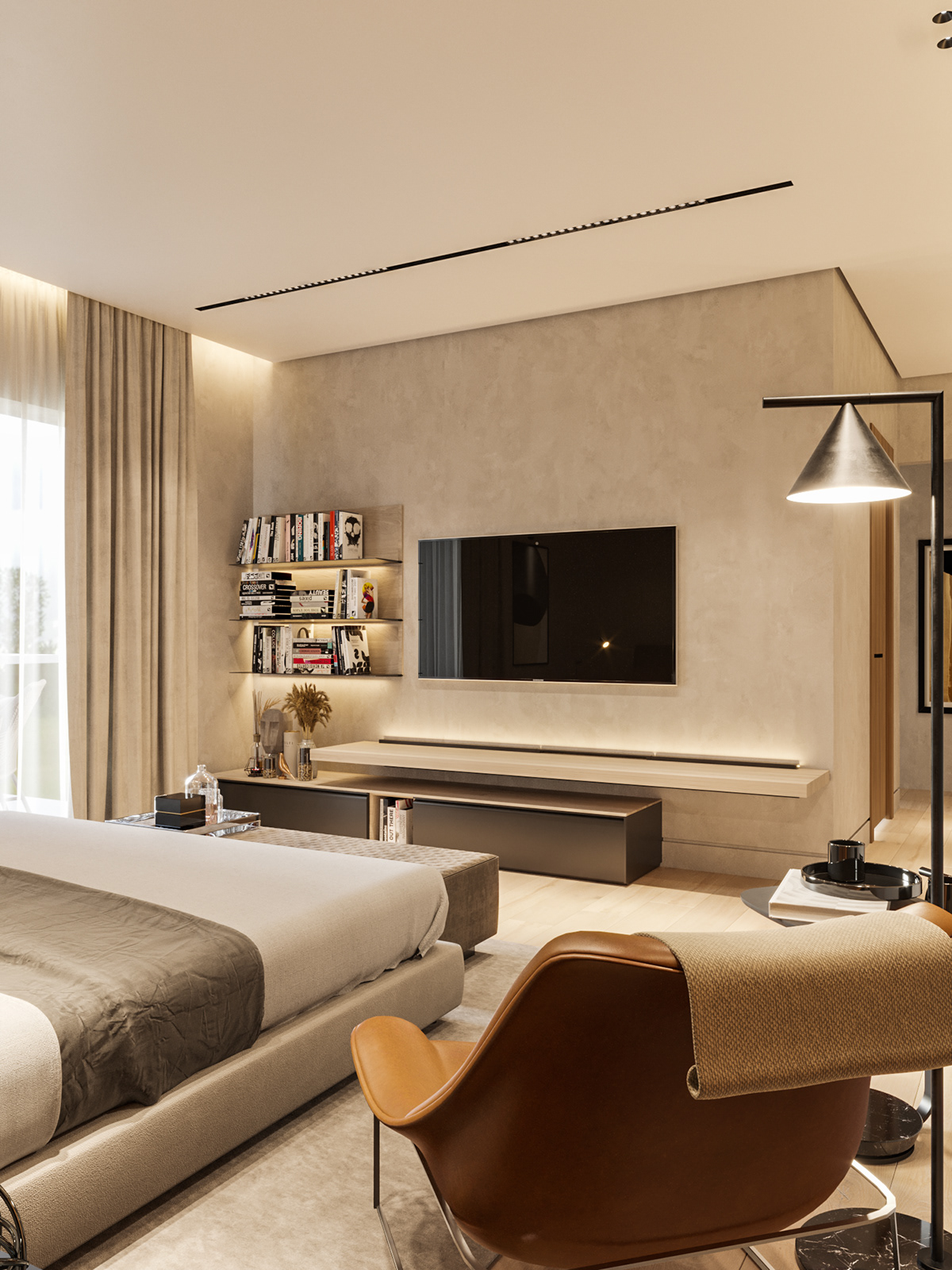 bedroom，Modern style，insite architects，comfortable，