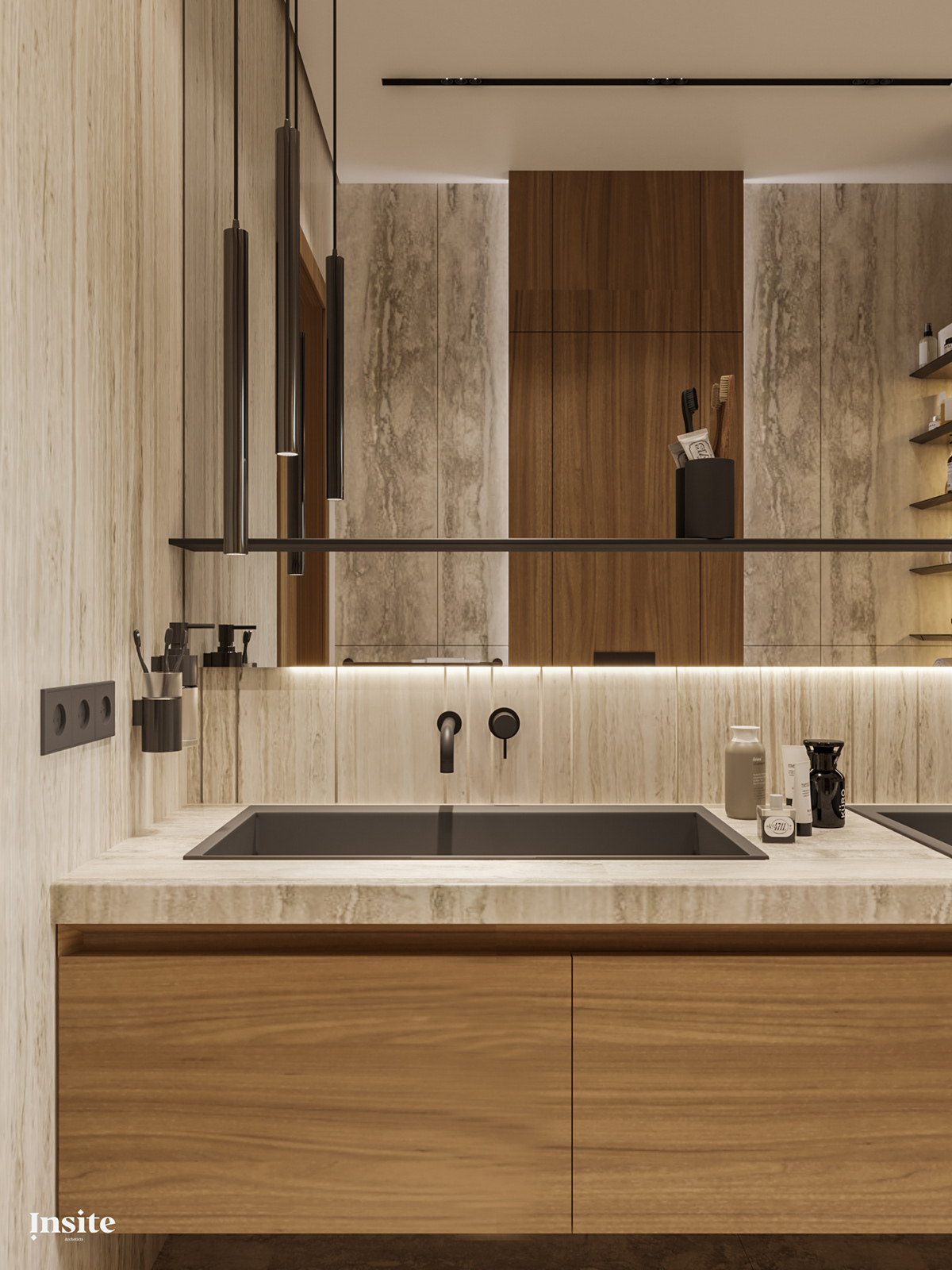 bedroom，Modern style，insite architects，comfortable，