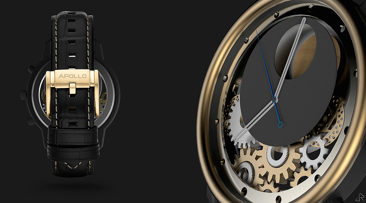 Wrist watch，moon，APOLLO，Moonwatch，