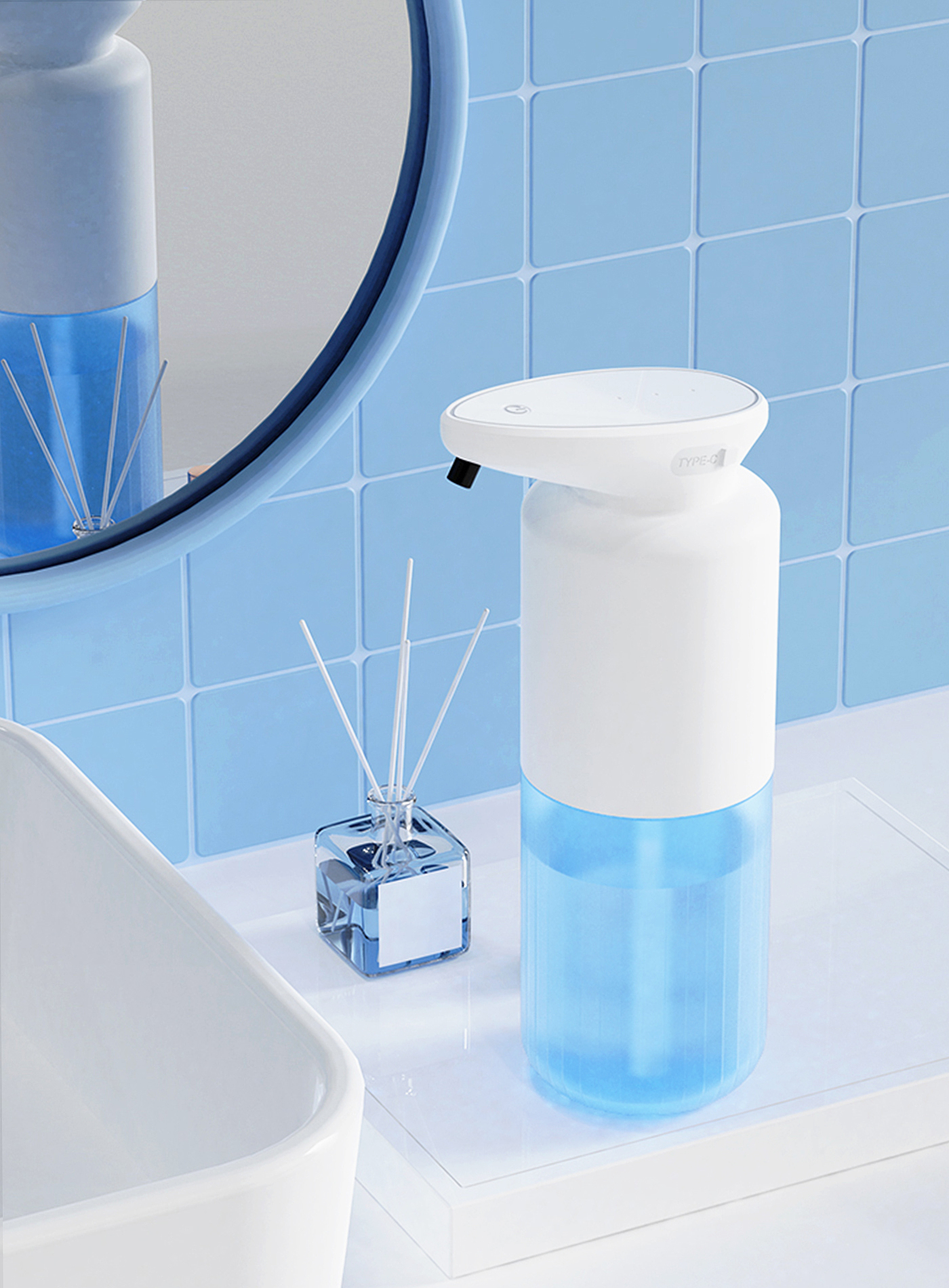 Induction bubble washing，Kitchen cleaning，Bacteriostatic disinfection spray，3rd gear liquid output control，