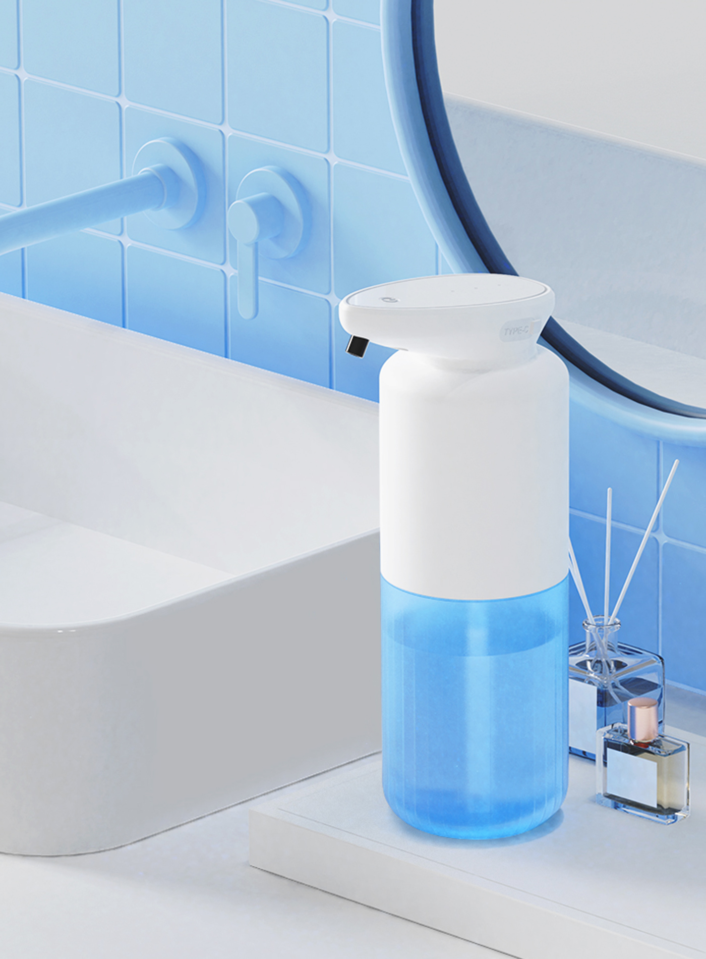 Induction bubble washing，Kitchen cleaning，Bacteriostatic disinfection spray，3rd gear liquid output control，