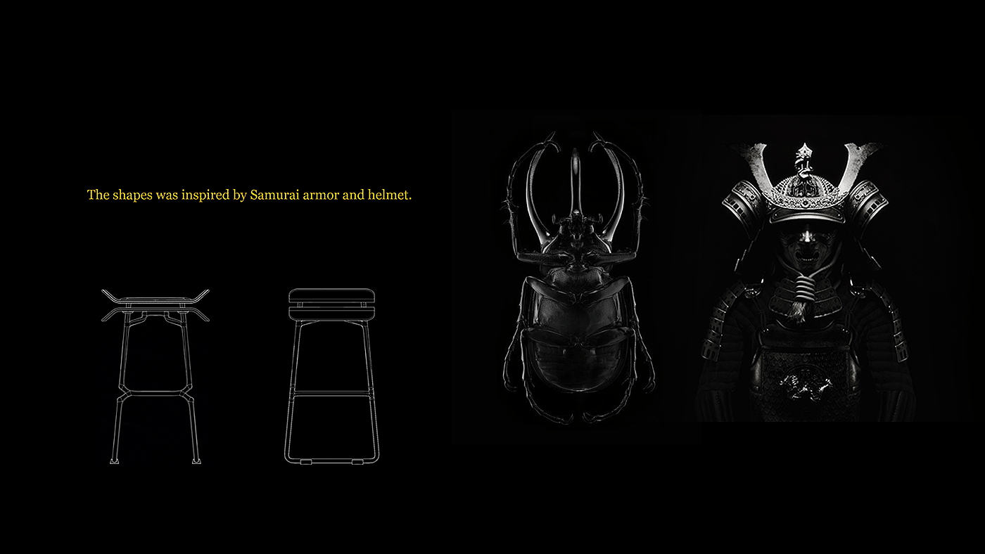 industrial design，black，chair，