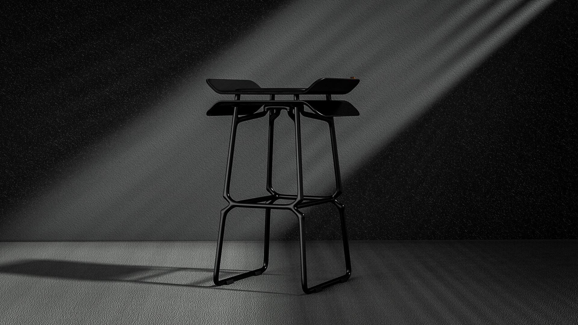 industrial design，black，chair，