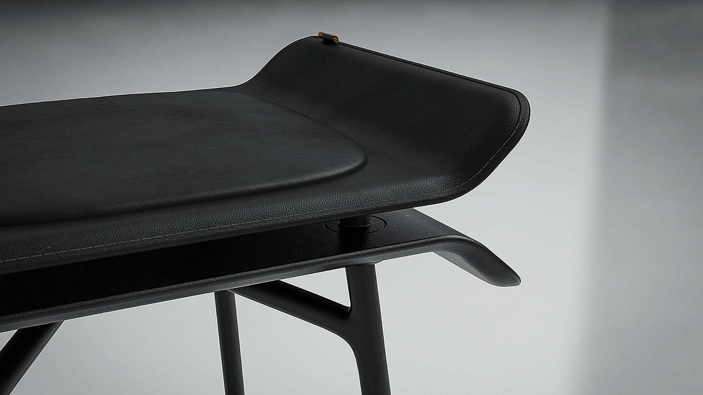 industrial design，black，chair，