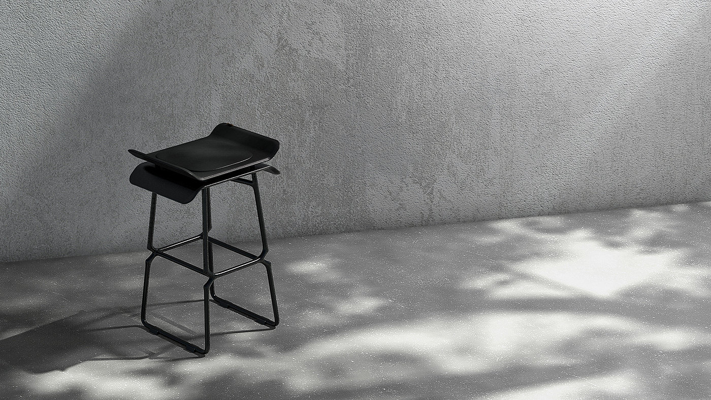 industrial design，black，chair，