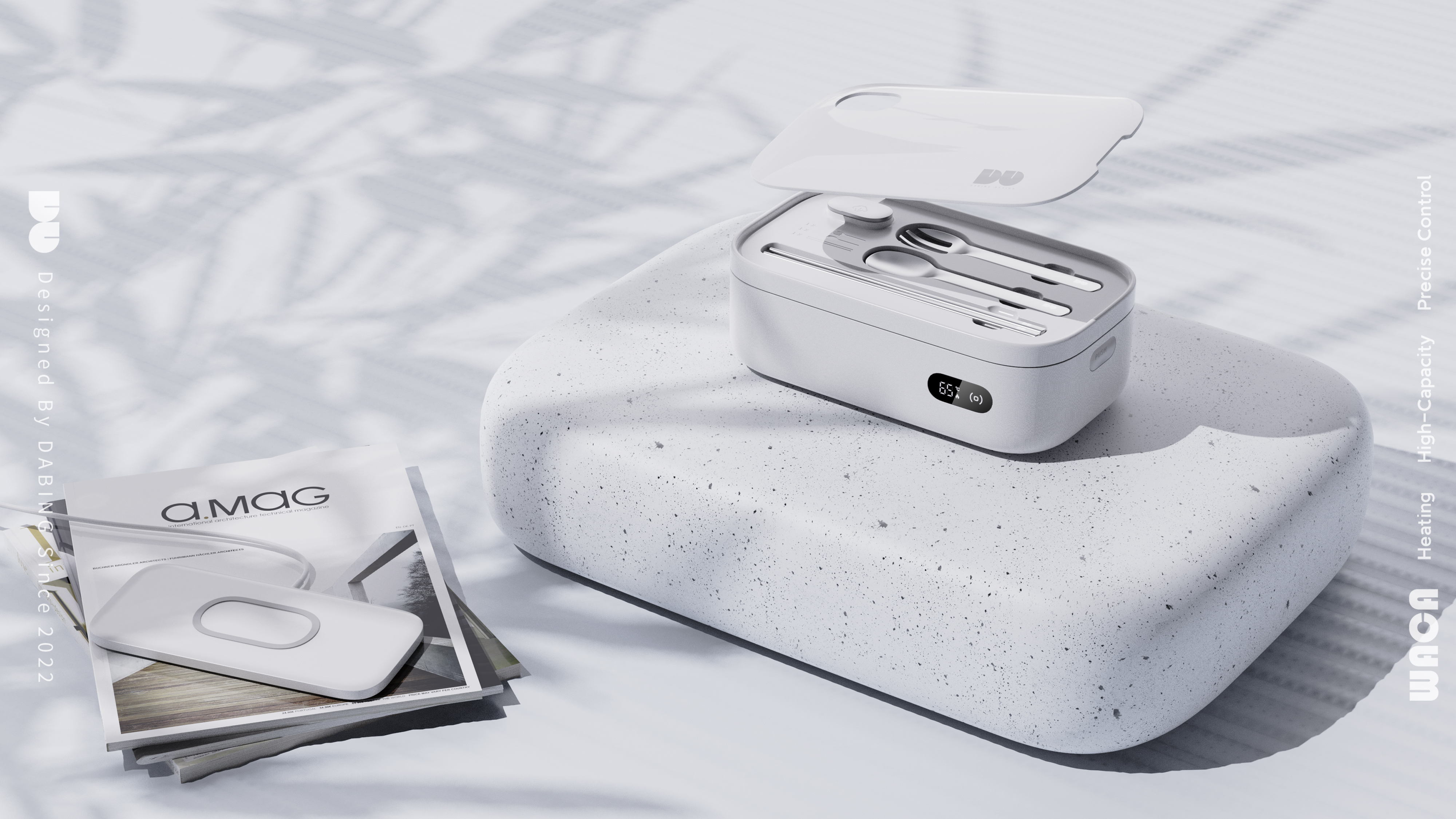 DB design，Intelligent lunch box，heating，Kitchen electricity，Simple design，industrial design，Heated lunch box，