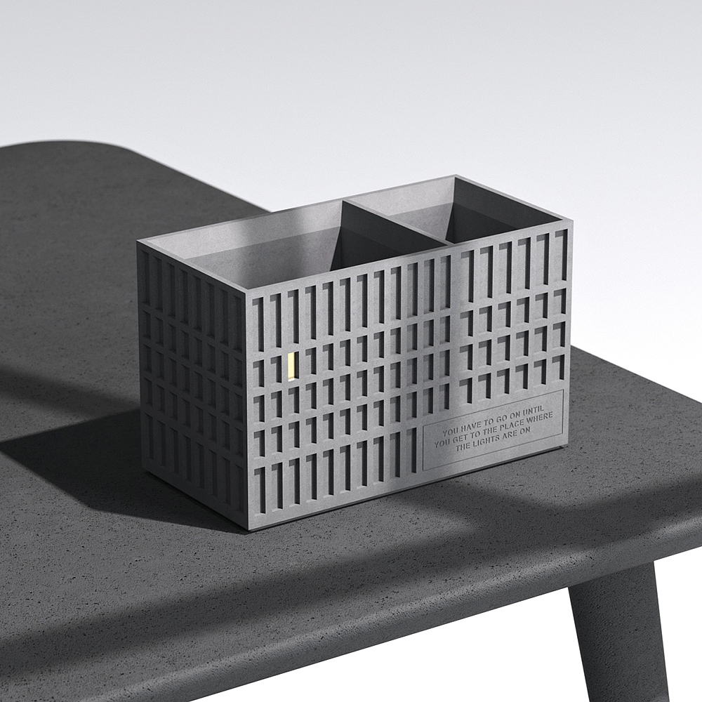 Cement pen holder，Office storage，Creative design，