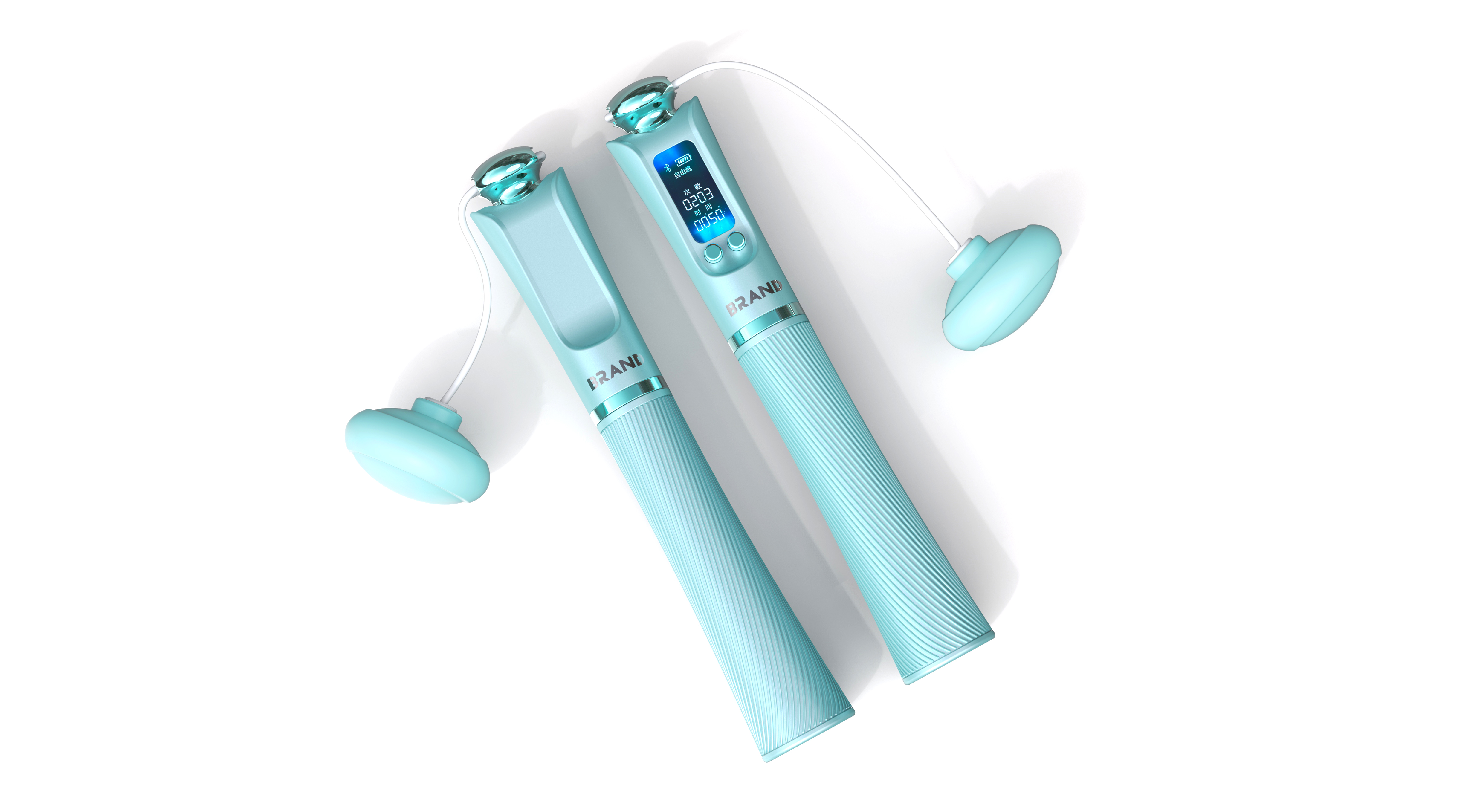 Intelligent cordless rope skipping，skipping rope，Sports products，Sports equipment，Appearance design，Structural design，