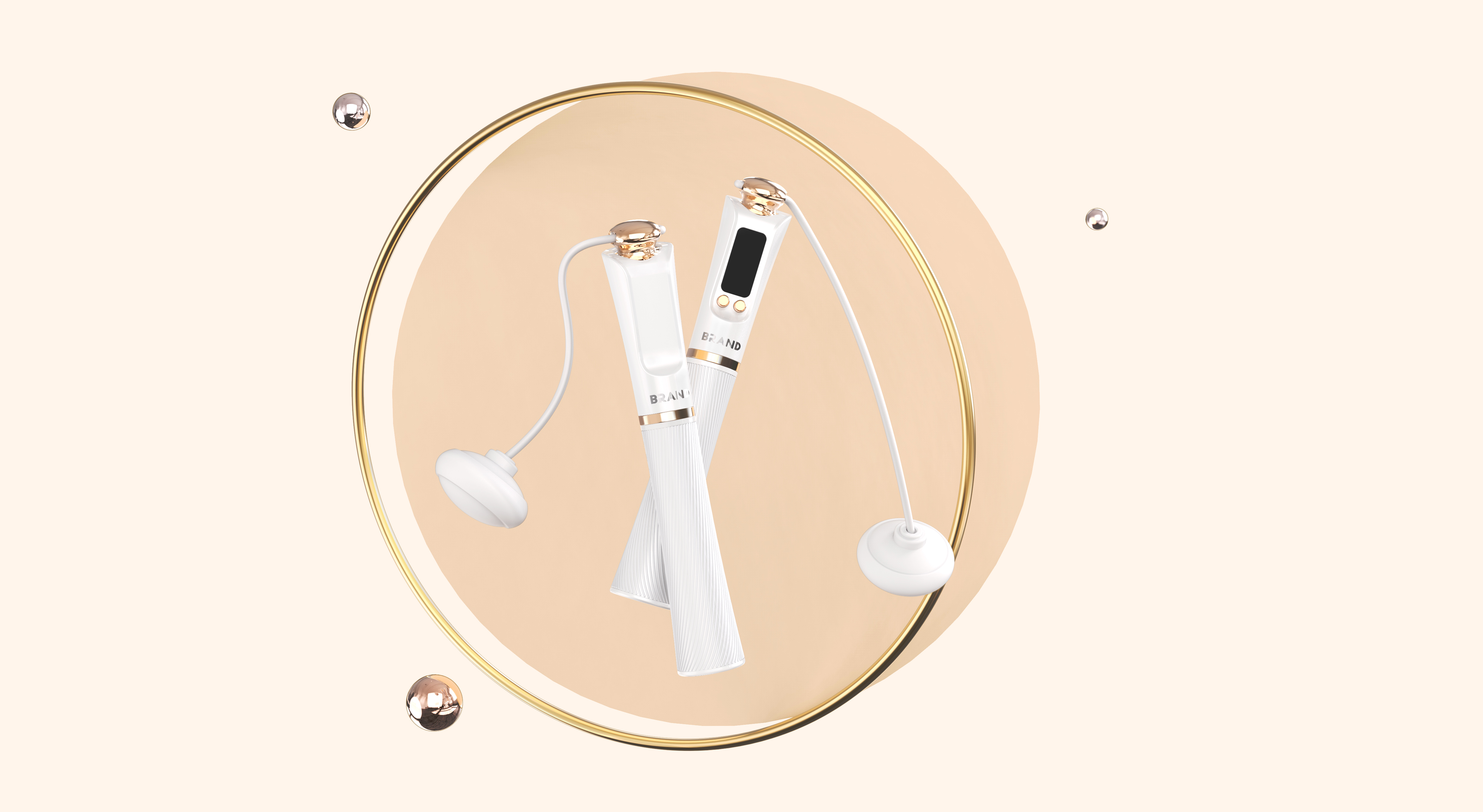 Intelligent cordless rope skipping，skipping rope，Sports products，Sports equipment，Appearance design，Structural design，