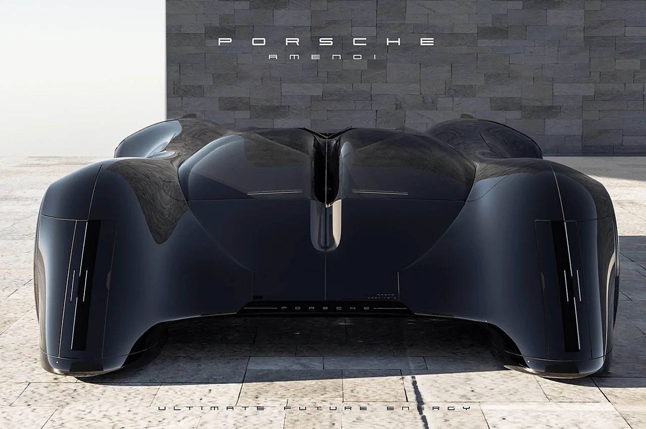Porsche，Le Mans concept car，Sustainable wind energy，automobile，Sports car，black，