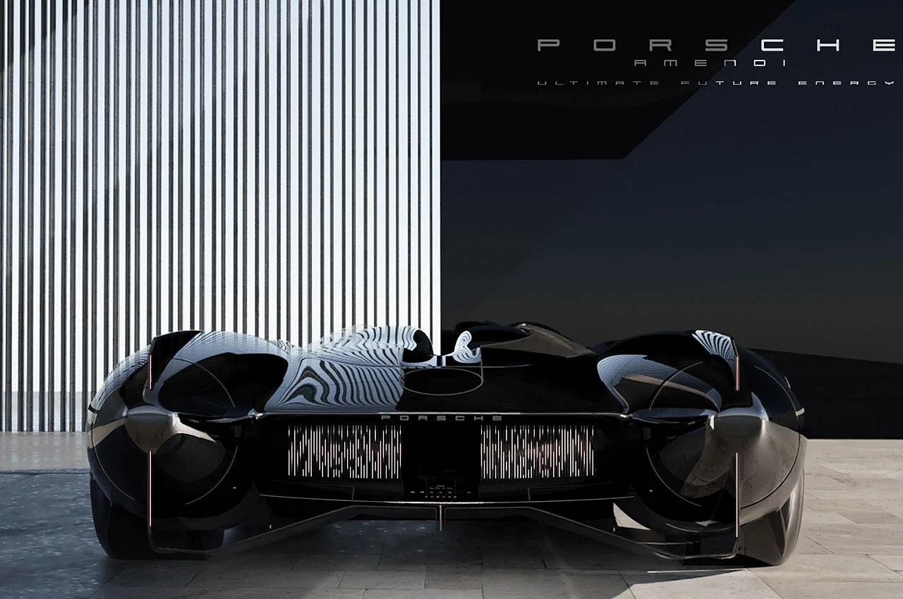 Porsche，Le Mans concept car，Sustainable wind energy，automobile，Sports car，black，