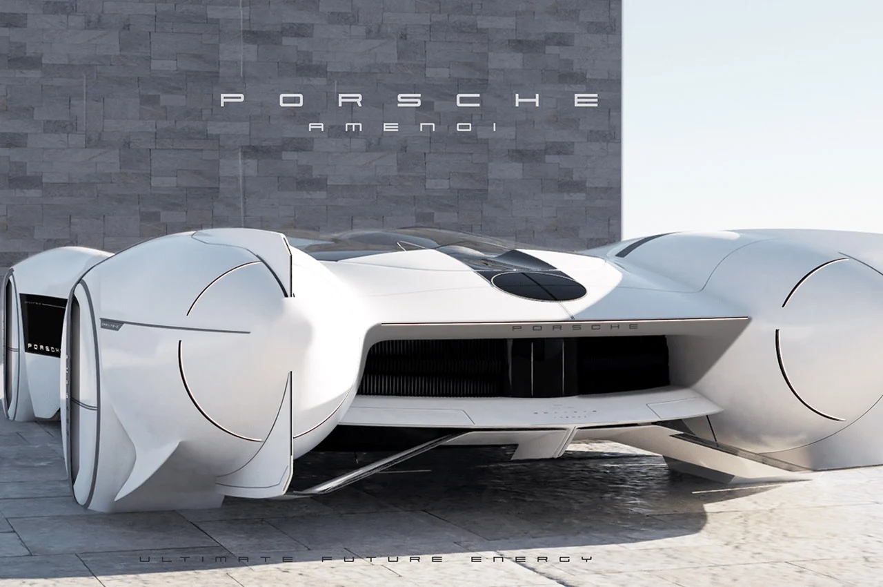 Porsche，Le Mans concept car，Sustainable wind energy，automobile，Sports car，black，