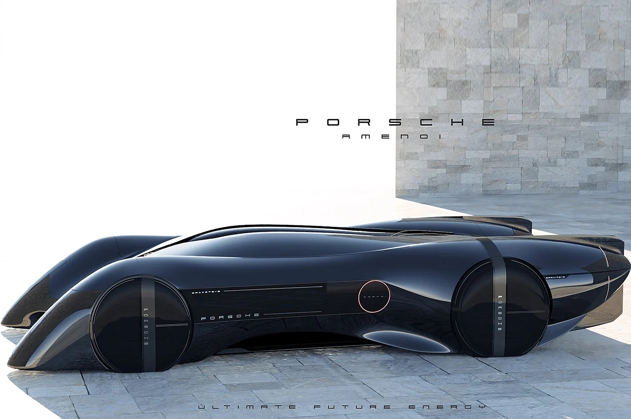 Porsche，Le Mans concept car，Sustainable wind energy，automobile，Sports car，black，