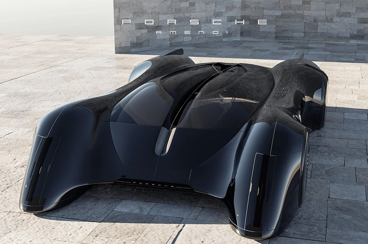 Porsche，Le Mans concept car，Sustainable wind energy，automobile，Sports car，black，