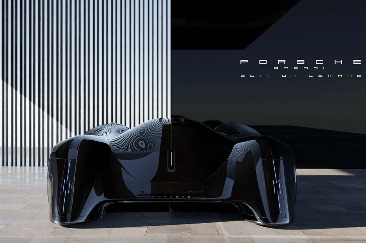 Porsche，Le Mans concept car，Sustainable wind energy，automobile，Sports car，black，
