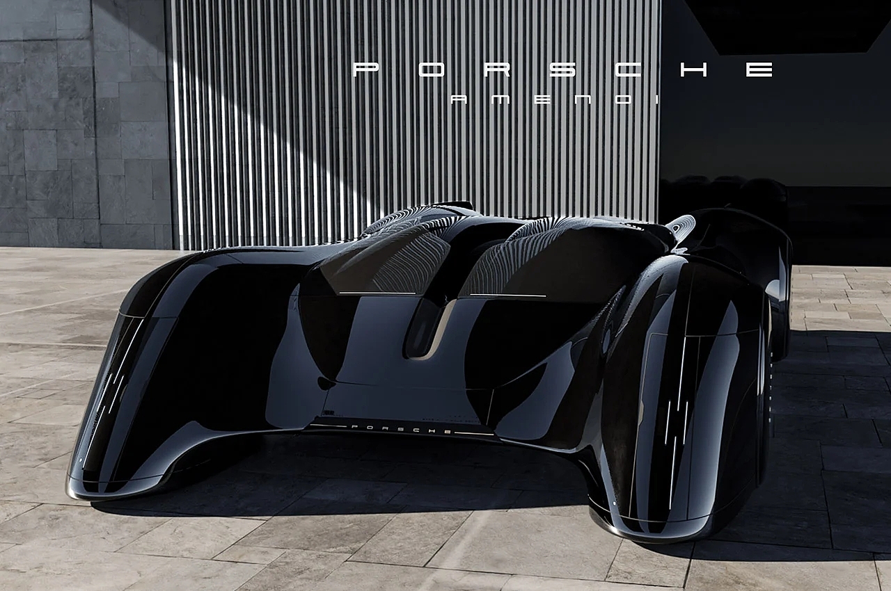 Porsche，Le Mans concept car，Sustainable wind energy，automobile，Sports car，black，