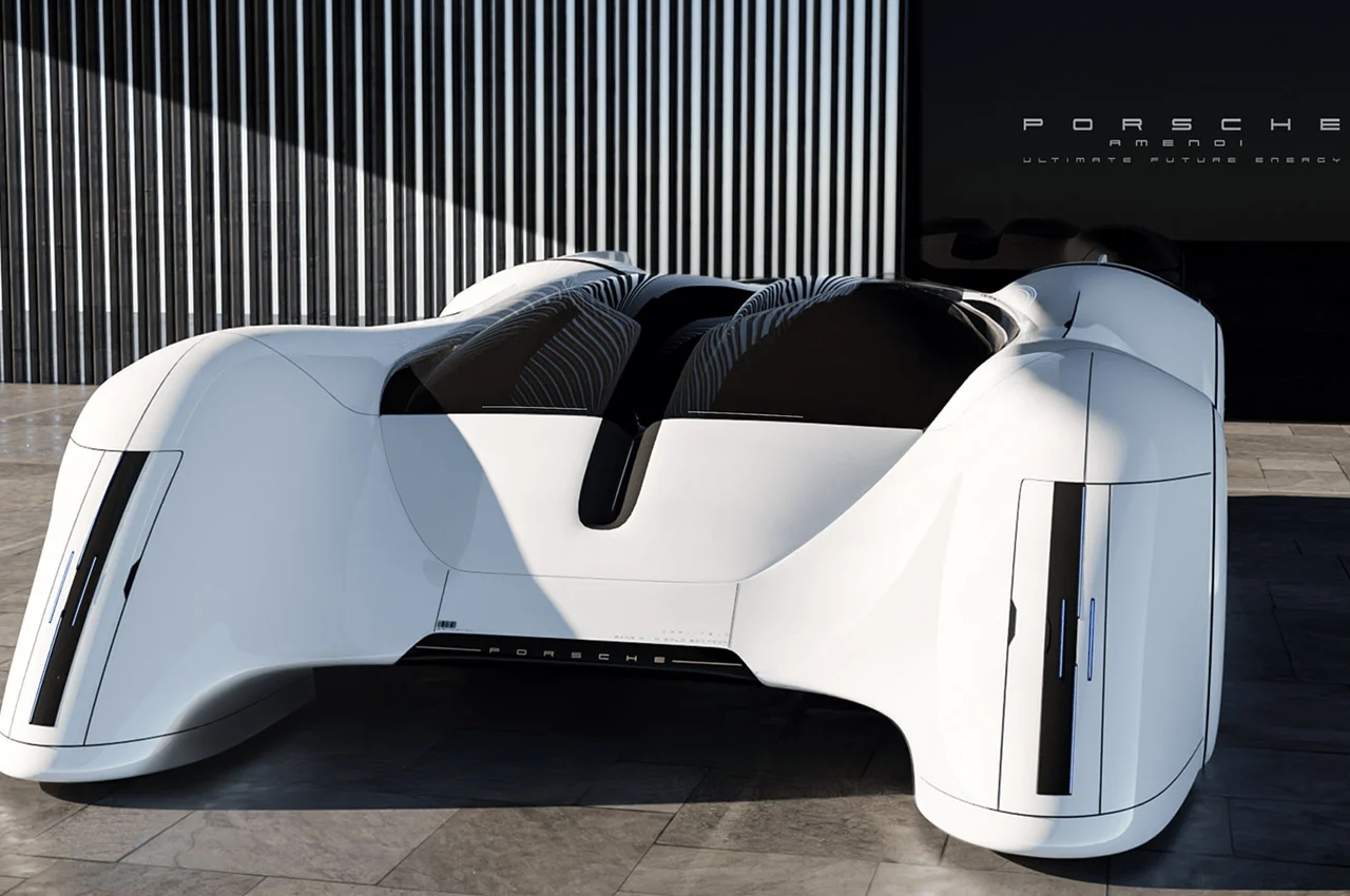 Porsche，Le Mans concept car，Sustainable wind energy，automobile，Sports car，black，