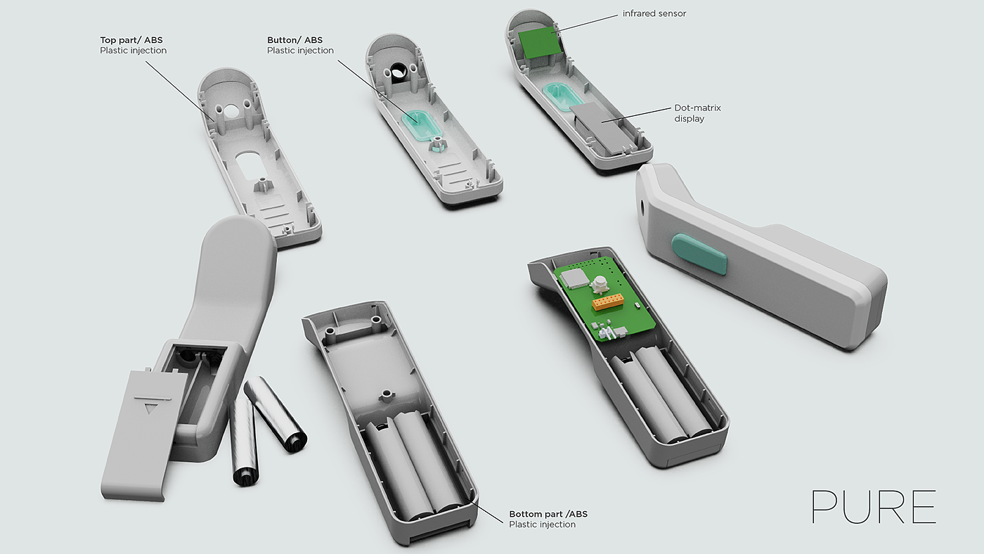 Sergen Çağlayan，Blood pressure monitor and thermometer，Pure，product design，