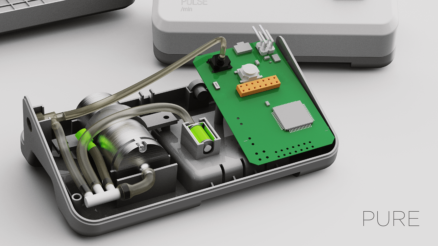 Sergen Çağlayan，Blood pressure monitor and thermometer，Pure，product design，