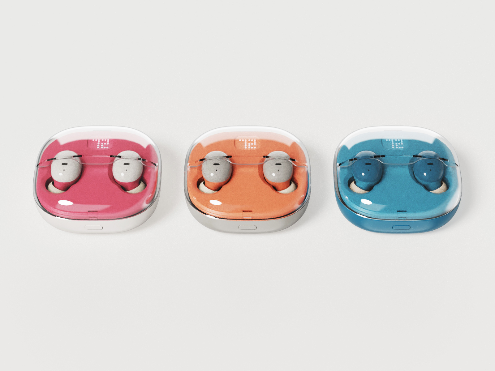 Wireless headset，Retro，Mellow，concise，product design，