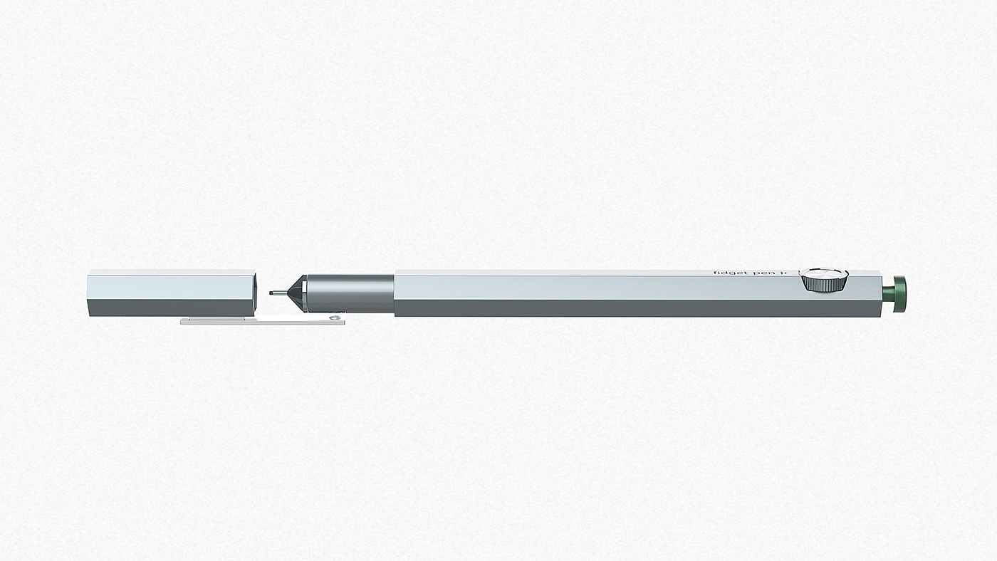 Fidget Pen，按钮，凹雕，笔，焦躁症，