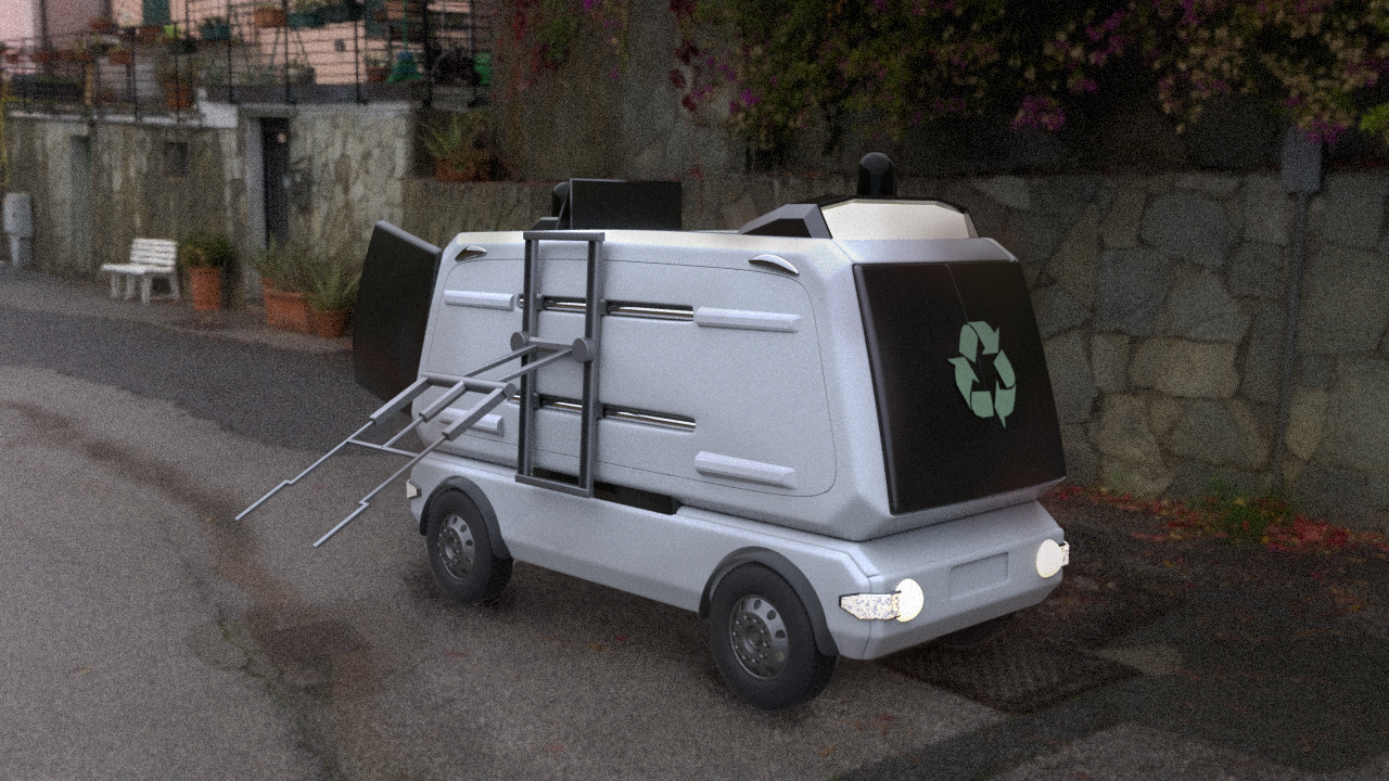 intelligence，Garbage truck，smart city，ai，high efficiency，future，