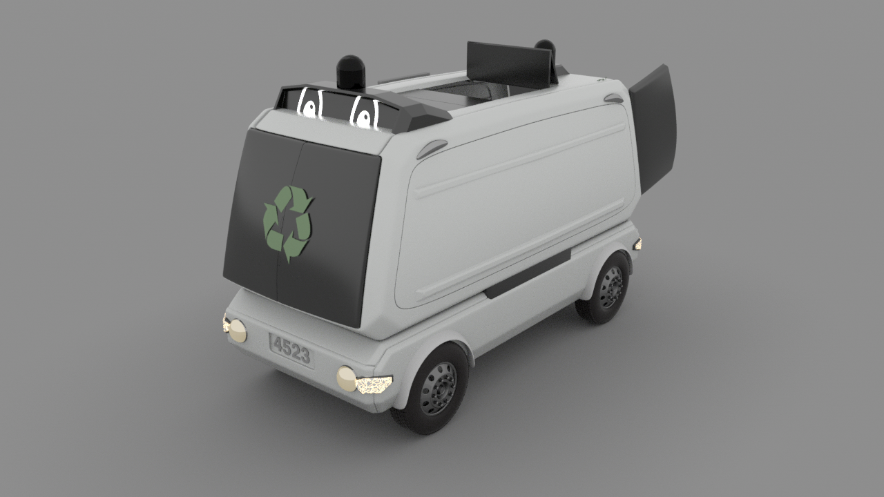 intelligence，Garbage truck，smart city，ai，high efficiency，future，