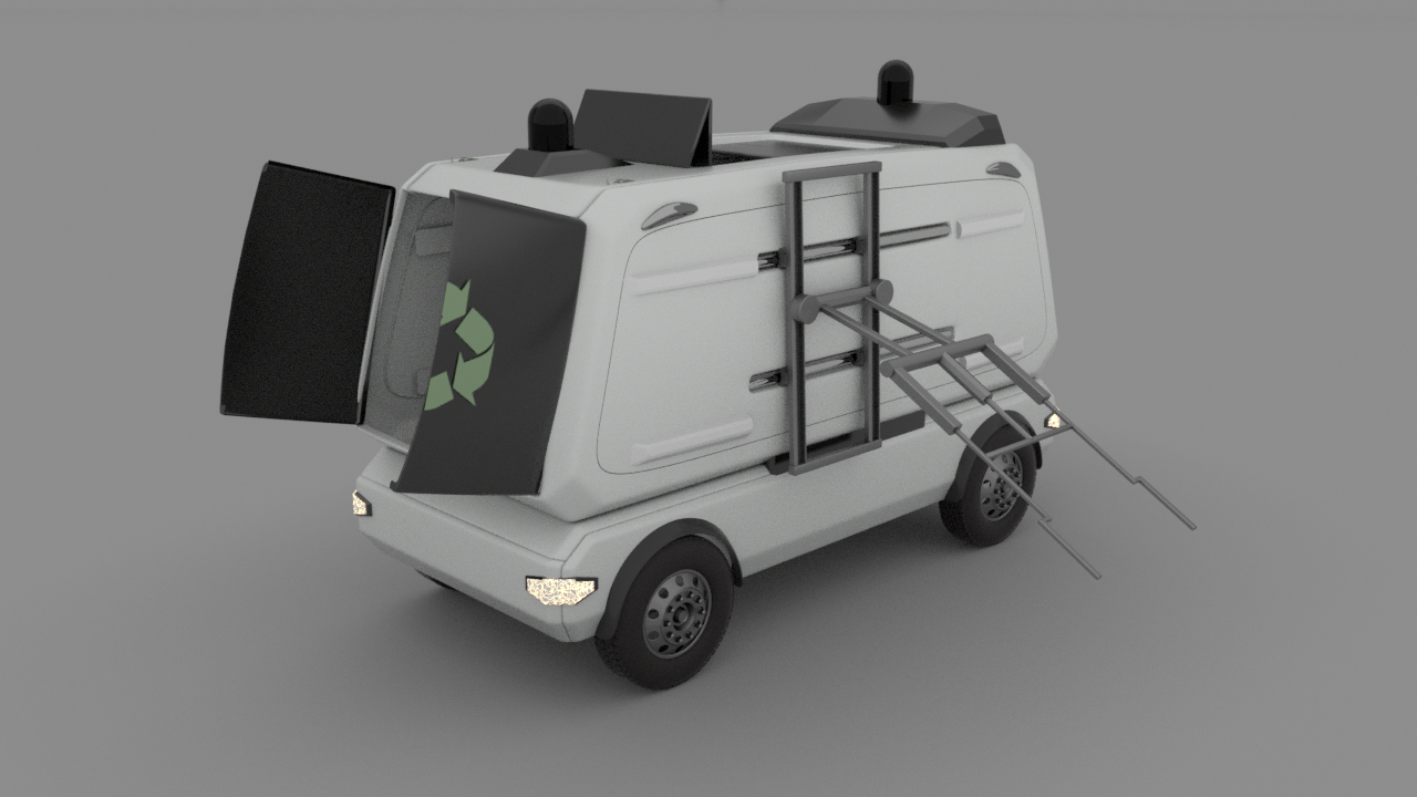 intelligence，Garbage truck，smart city，ai，high efficiency，future，