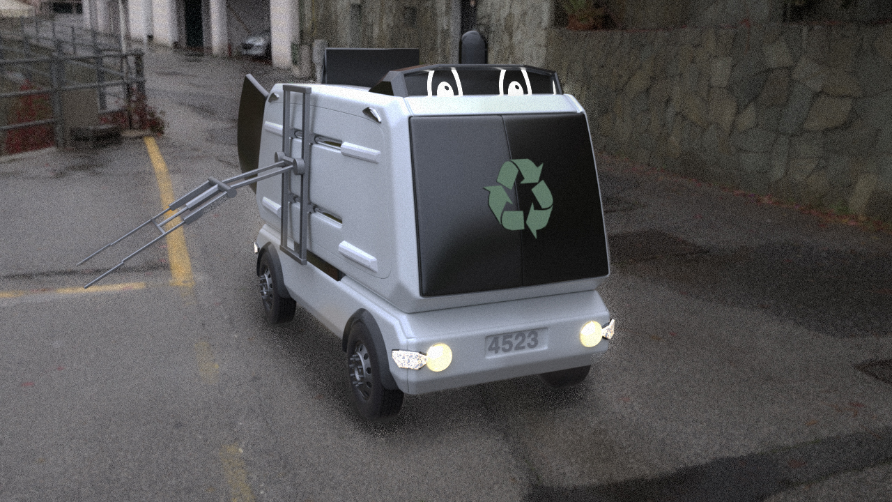 intelligence，Garbage truck，smart city，ai，high efficiency，future，