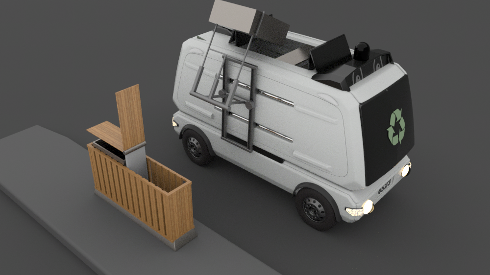 intelligence，Garbage truck，smart city，ai，high efficiency，future，