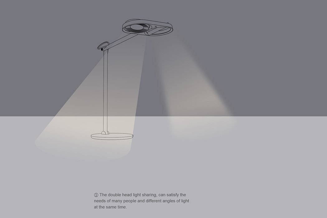 Desk lamp，lighting，Zheng Wenjie，Double-head smart lamp，
