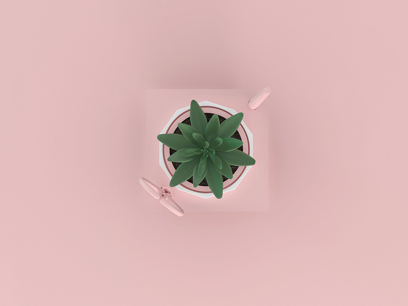 Flowerpot，desk，pen container，