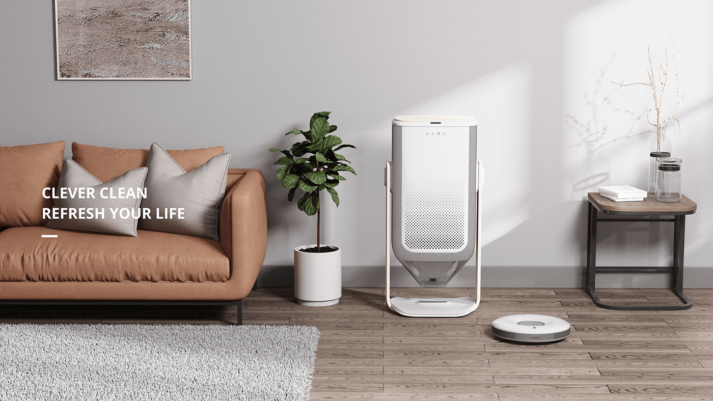 3d，industrial design，Design，Render，render，Vacuum cleaner，air cleaner，trash can，