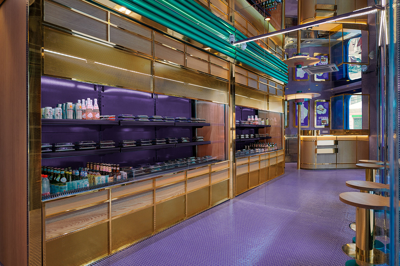 Interior decoration，Interior design，sushi bar，