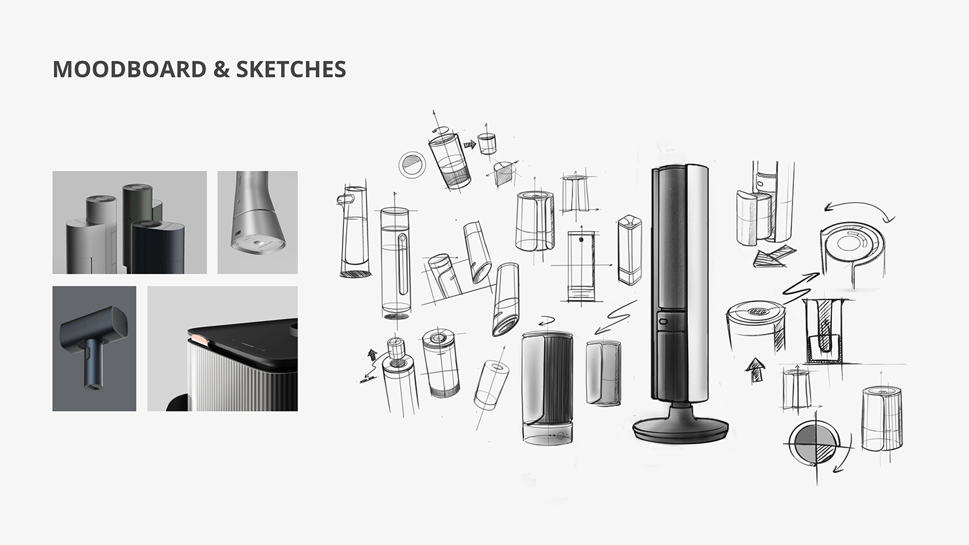 air cleaner，Humidifier，Render，