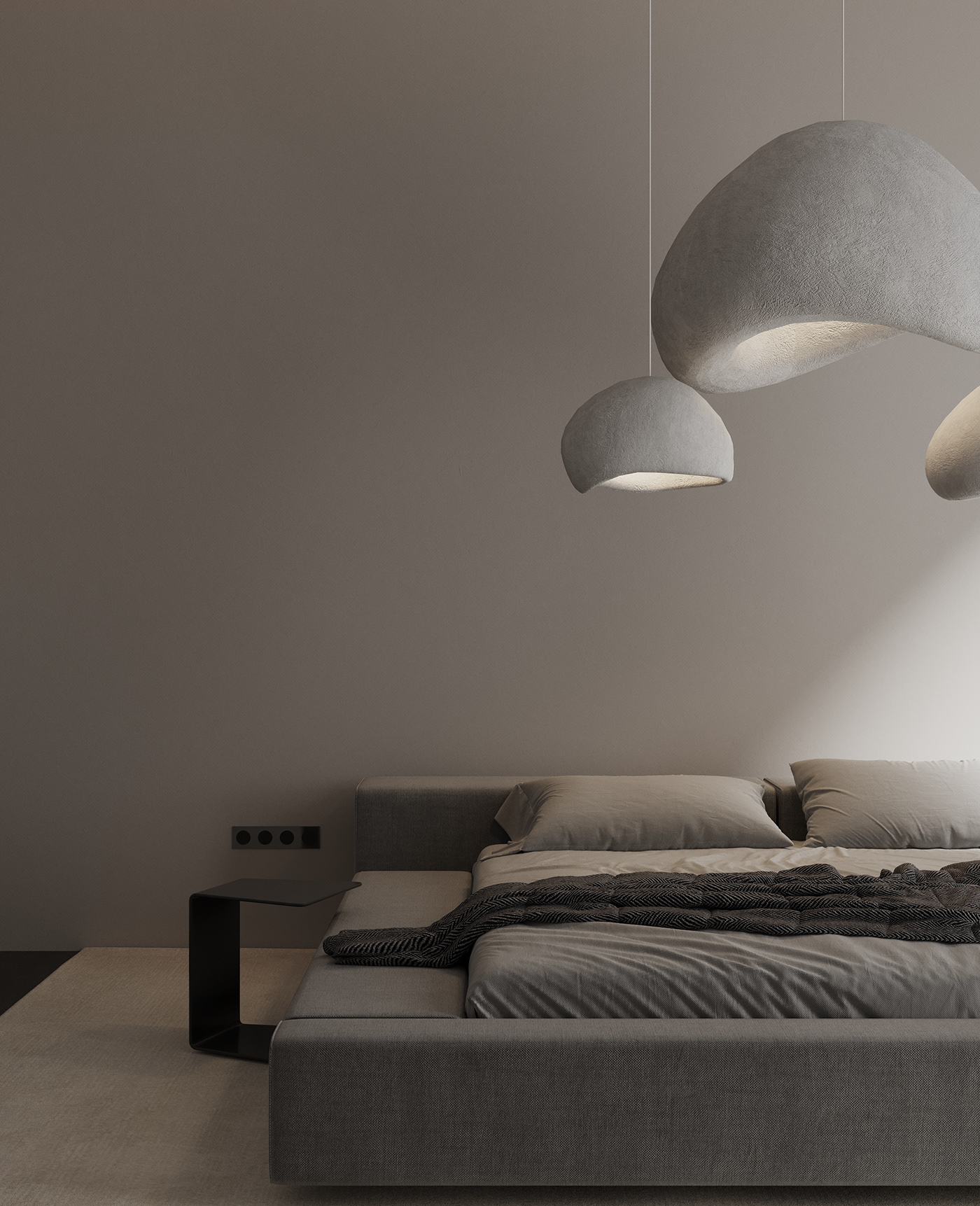 bedroom，Bed，lighting，