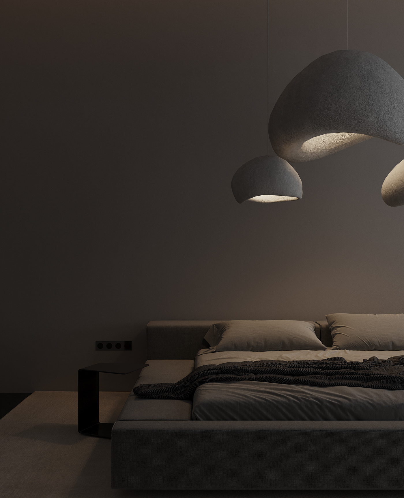 bedroom，Bed，lighting，
