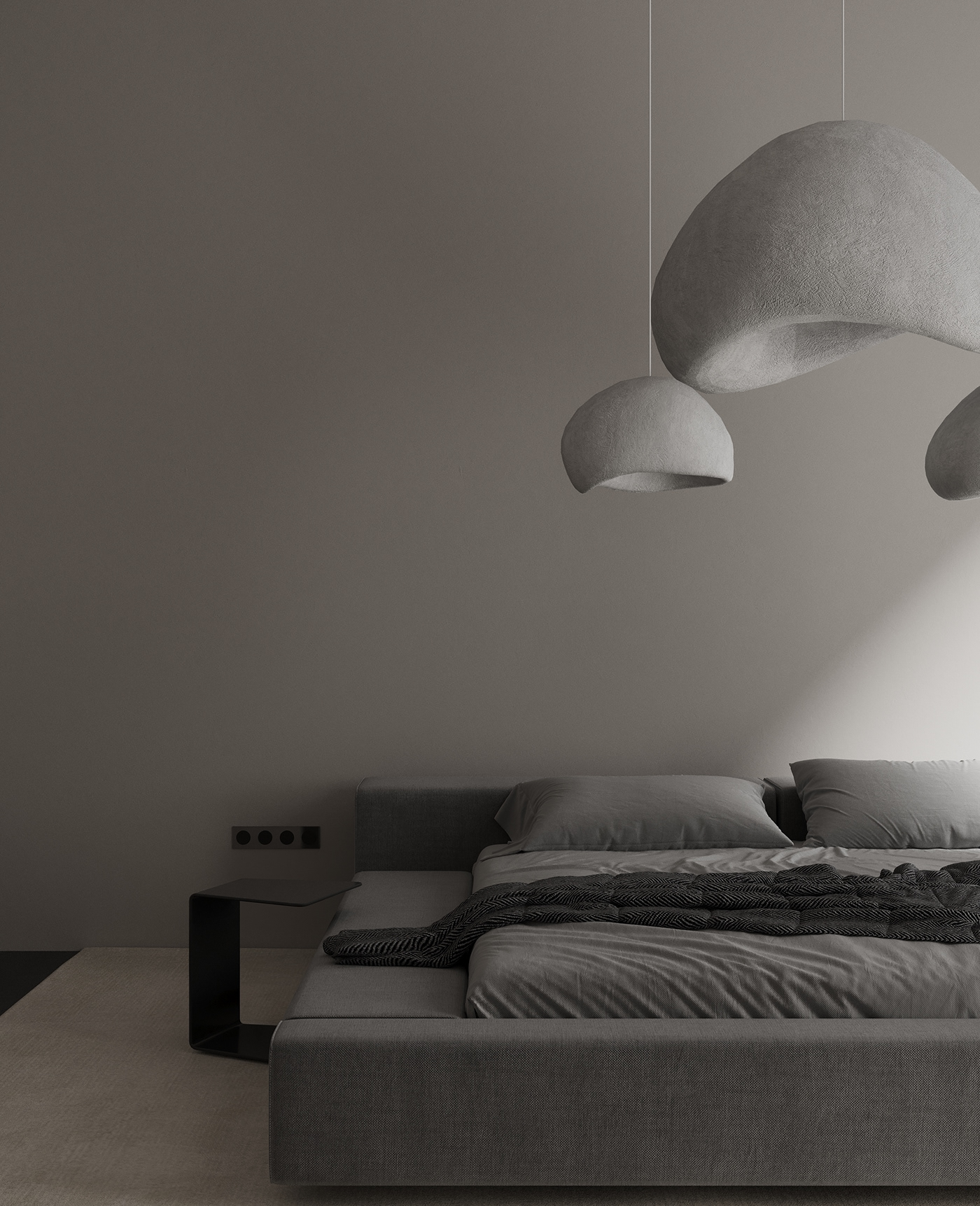 bedroom，Bed，lighting，