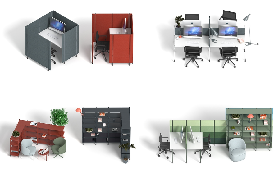 Office furniture ，FLEXOFFICE，product design，industrial design，