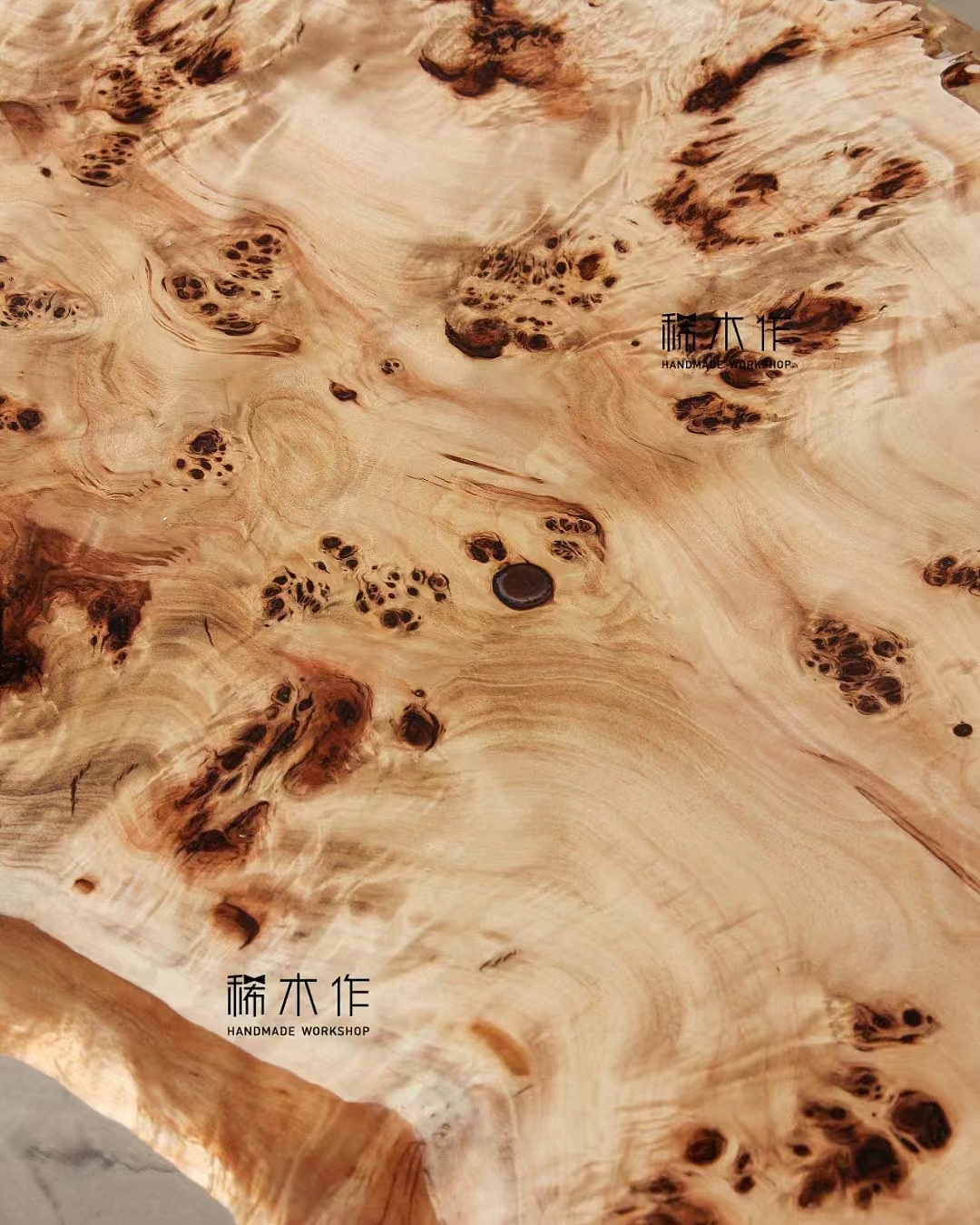 Poplar tumor，Solid wood table，