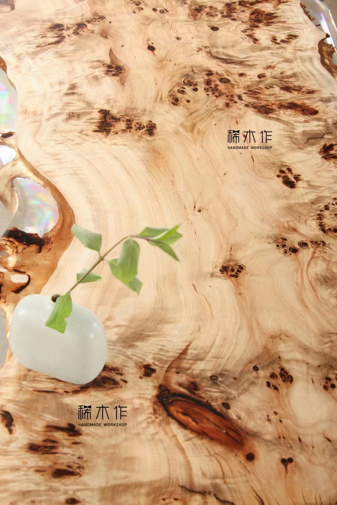 Poplar tumor，Solid wood table，