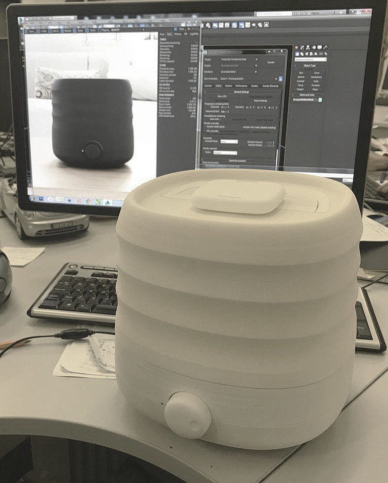 3D modeling，air cleaner，Household goods，industrial design，product design，