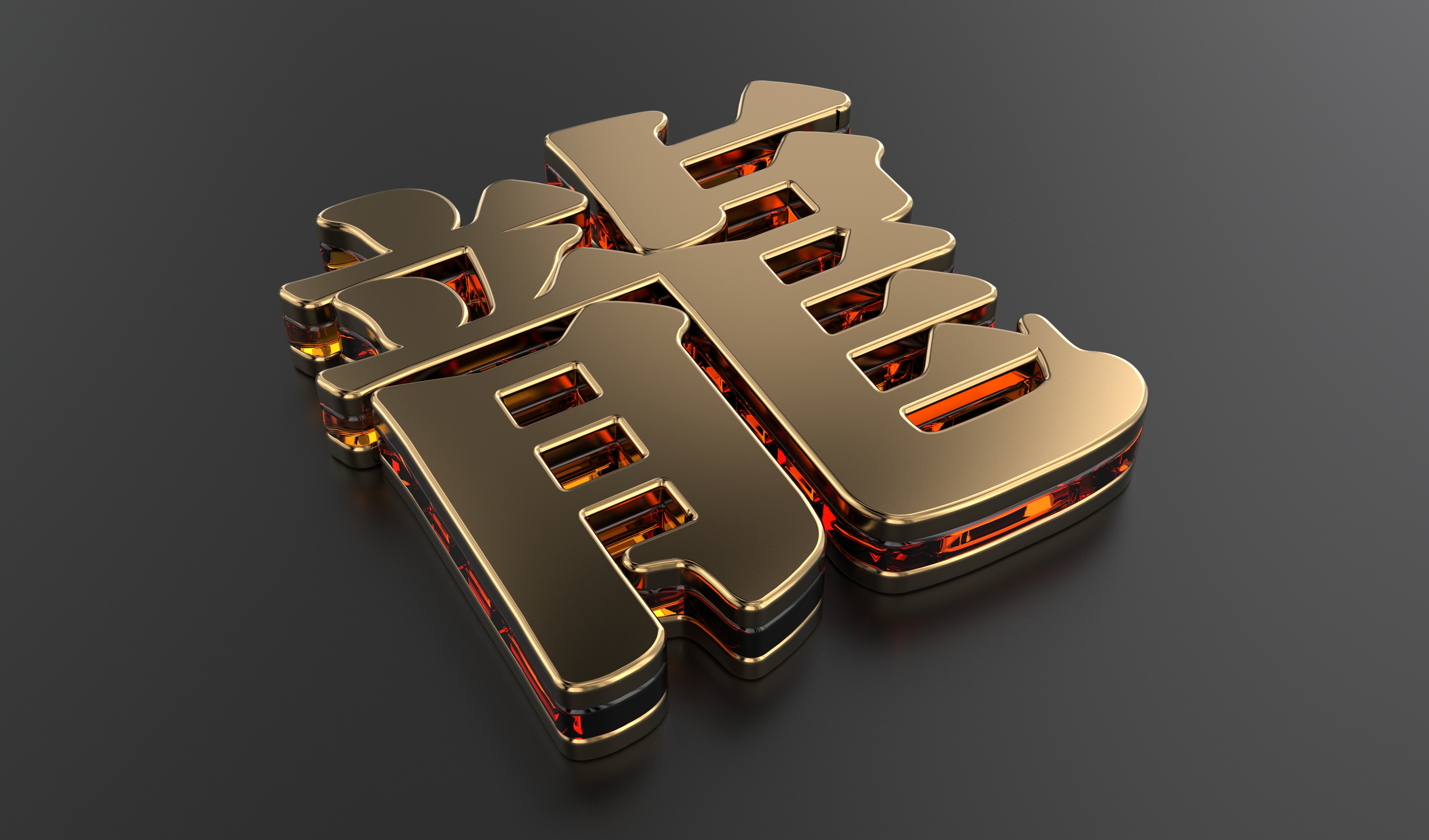 3D modeling，3D rendering，Metal effect，