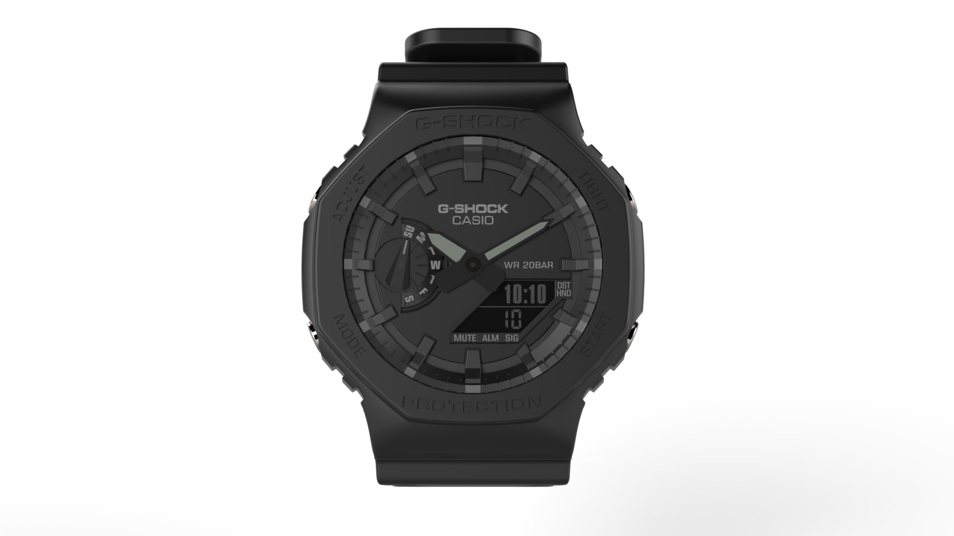 Wrist watch，CASIO，shock，Three defense，military project，modeling，Render，