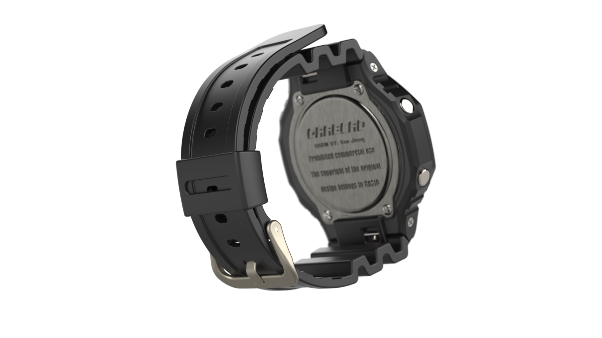 Wrist watch，CASIO，shock，Three defense，military project，modeling，Render，