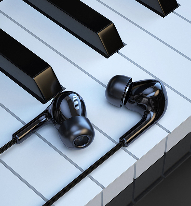 Ceramic headphones, wired headphones, in-ear,，