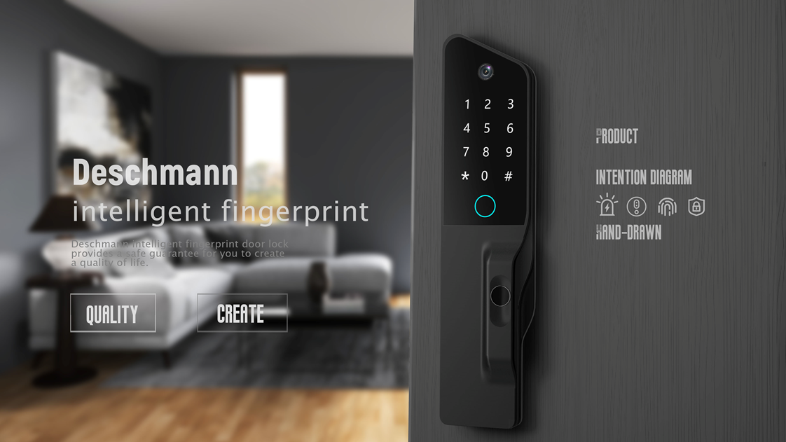 industrial design，product design，Intelligent door lock，