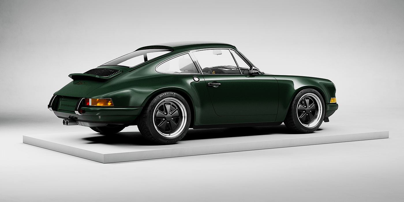 Porsche，cgi，automobile，industrial design，3d，Retro，